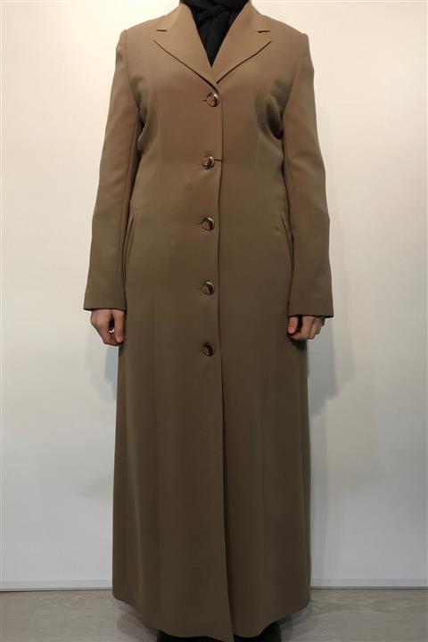 BERRİNMİLLA Kadın Yağ Yeşili Tesettür Pardesü