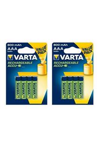 Varta 800 Mah Aaa Şarjlı Ince Kalem Pil (8 Adet)