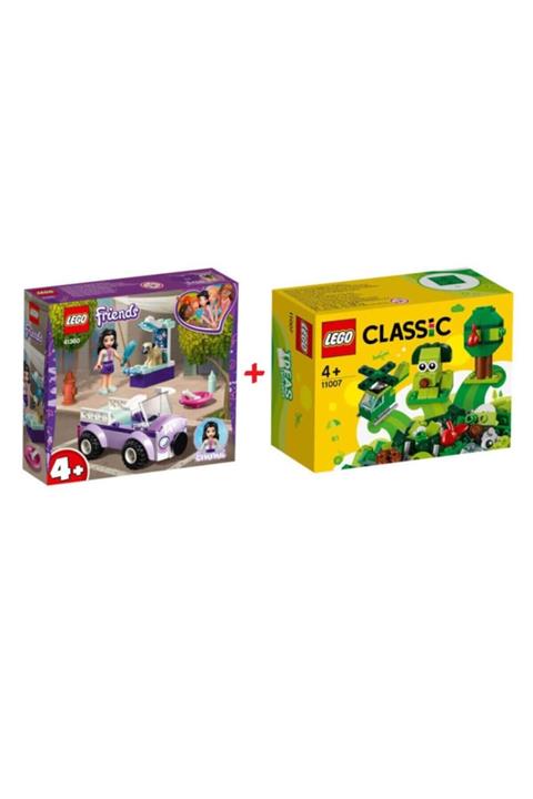 LEGO Friends Emma'nın Veteriner Kliniği 41360 Ve Classic Yaratıcı Yeşil Yapım Parçaları 11007
