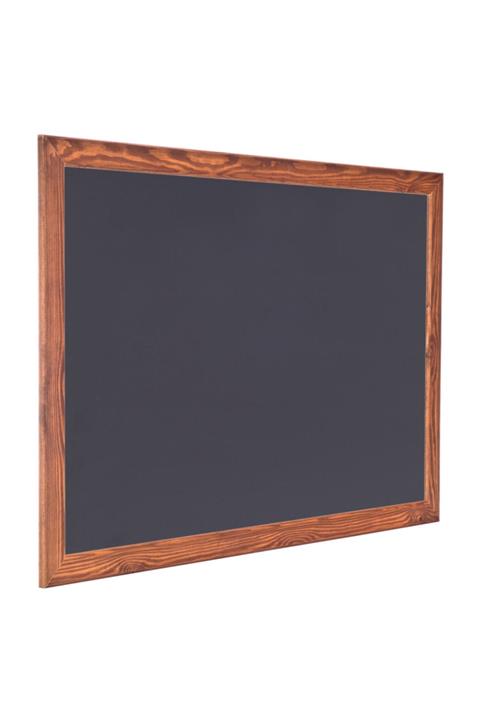 Chalky Manyetik 90x140 Cm Kara Tahta Ahşap Çerçeveli - Tebeşir Yazı Tahtası - Siyah