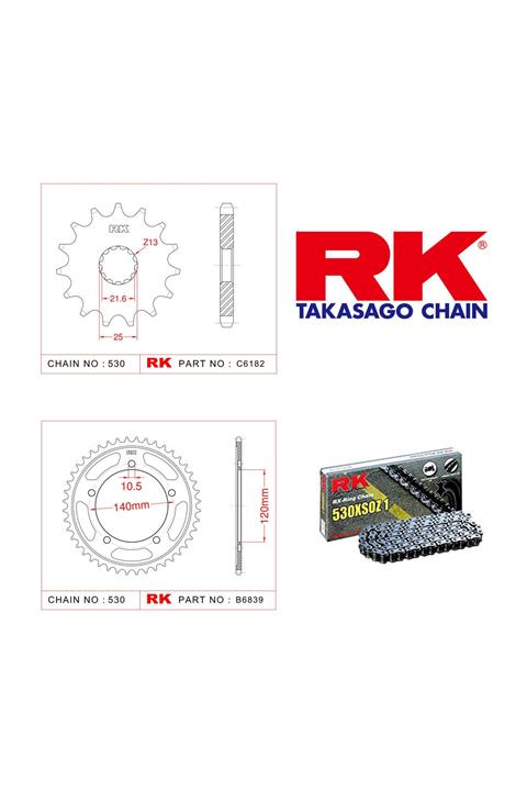 RK Suzuki Gsx-R 1000 Rk X-Ring Zincir Dişli Set 530 Xso 17/42T(2001-2006)