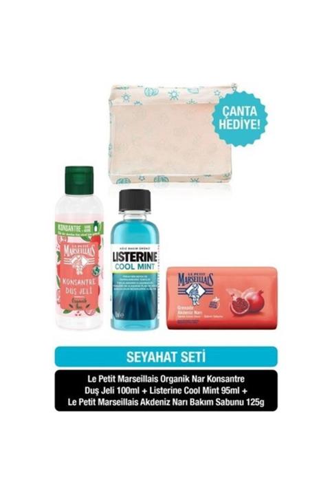 Le Petit Marseillais Duş Jeli Nar 100 Ml+katı Sabun Nar 125 Gr+listerine Mint Ağız Bakım Suyu 95 Ml