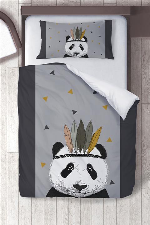 instababyrooms Pamuklu Mikro Saten Iskandinav Panda Çocuk Odası Çocuk Nevresim Takımı