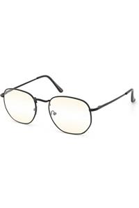 Castello Black Köşeli Oval Unisex Mavi Işık Koruyucu Gözlük