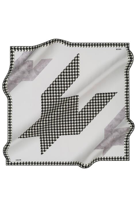 Aker 8468701-314 Ipek Krep Saten Eşarp 90x90 Cm %100 Ipek Eşarp