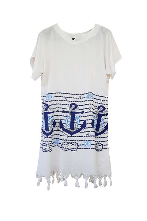 Bkmc Buldan Bezi Bambu Pareo Havuz Plaj Elbisesi Çapa