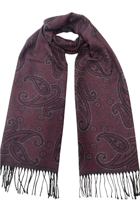 Sarar Şal Desen Bordo Kaşkol