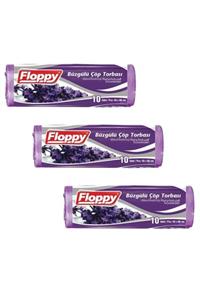 Floppy Çöp Torbası Büzgülü Lavanta Kokulu Büyük Boy 10'lu 65*70cm 3paket