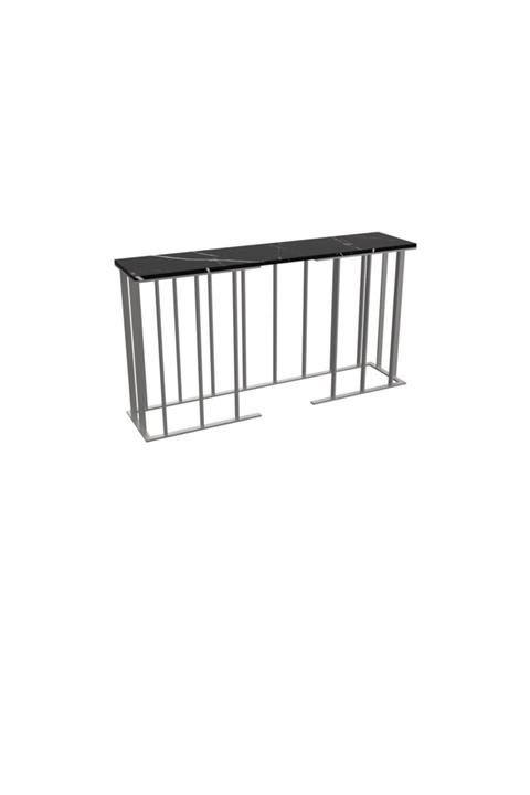 MAKSA Cammie  Alexandrette Black Satine Paslanmaz Konsol 150cm