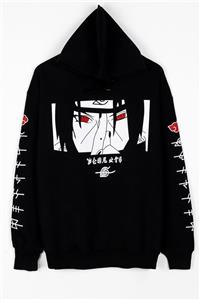 DailyFashion Itachi Göz Detay Siyah Unisex Sweatshirt