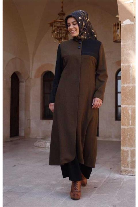 Doque Kadın Haki Uzun Pardesü