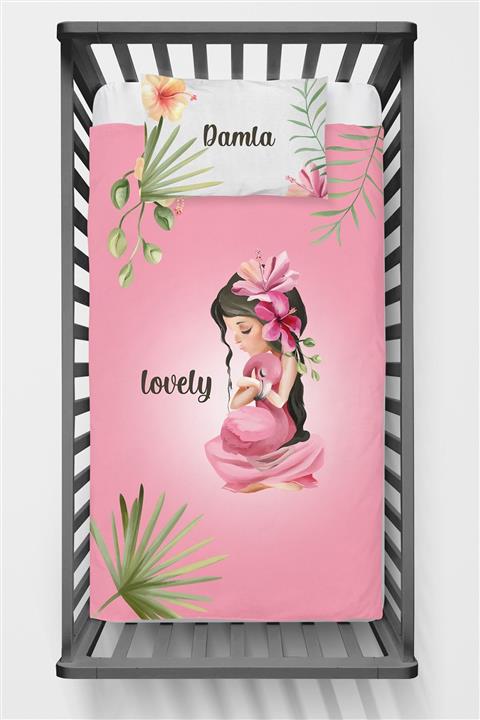 Homamia Bebek Yatak Örtüsü Flamingolu Kız
