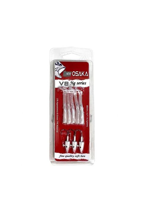 Osaka V8 Jig Series Silikon Yem - Pearl Silver