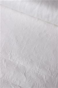 Çahan Beyaz Damask Desen %100 Pamuklu Pike