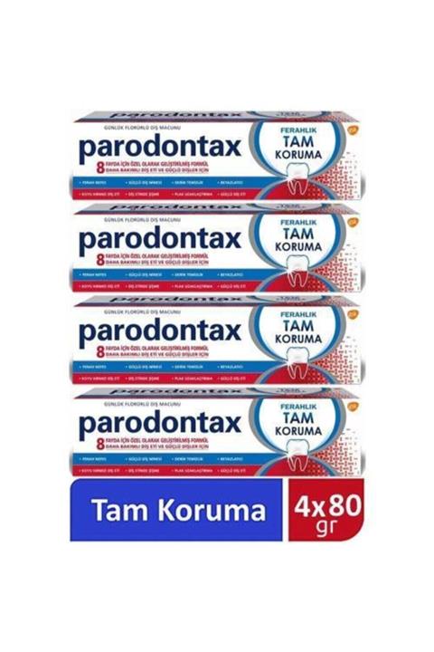 Paradontax Orıjınal 4 Adet Yeni Parodontax Diş Macunu Ferahlık Tam Koruma 4 X 80 Gr
