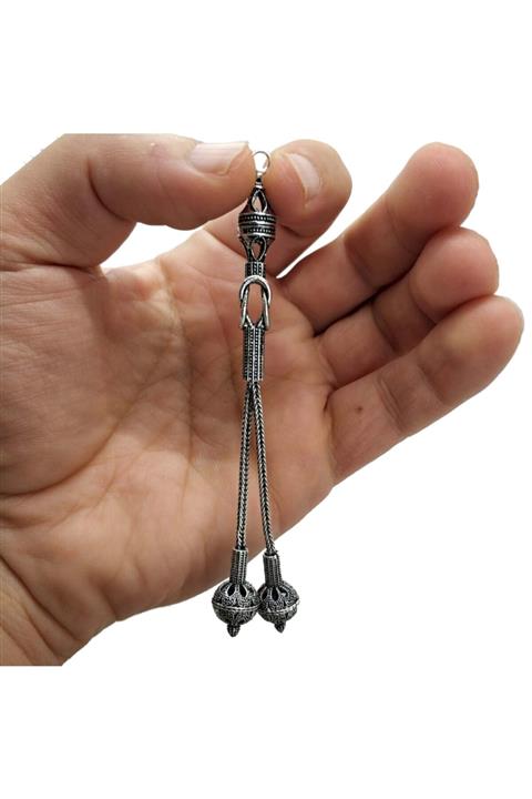 Selderesi 1 Adet Tasarım Tesbih Püskül Gümüş Kaplama Tasarım Tespih Püskülü