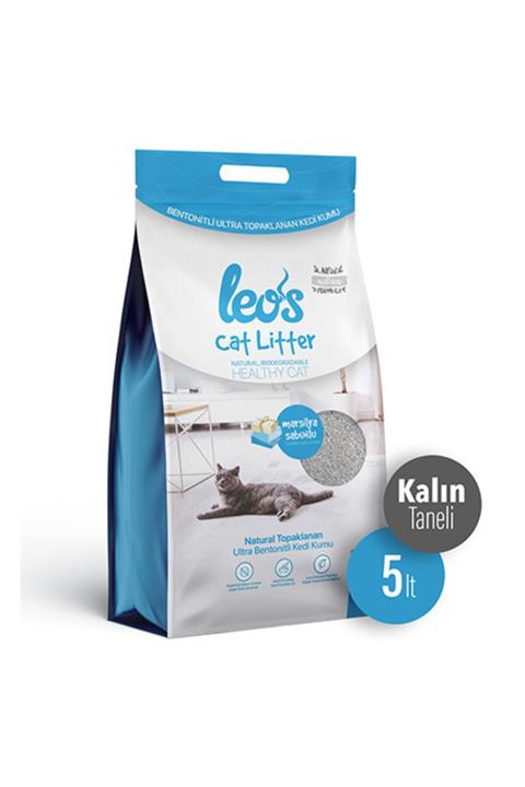Leos Cat Litter Marsilya Sabunlu Kalın Bentonit Kedi Kumu 5 Lt