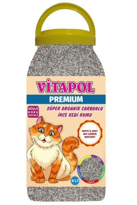Vitapol Premıum Süper Organik Carbonlu Kedi Kumu 5 Lt