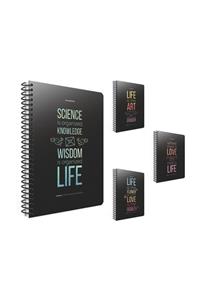 Gıpta Life Book 19x26 100 Yaprak Çizgili Karton Kapaklı Spiralli Defter (3646)