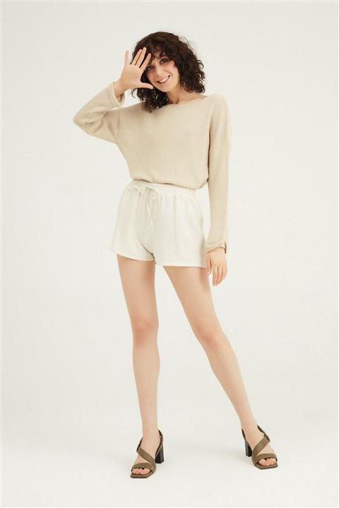 Quzu Kadın Beli Lastikli Şort