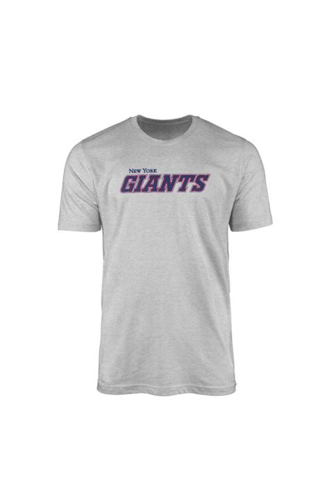NSJ SPORTIVE Unisex Gri New York Giants Baskılı Tshirt