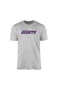 NSJ SPORTIVE Unisex Gri New York Giants Baskılı Tshirt