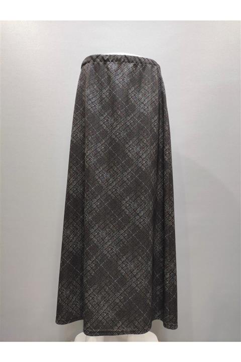 ModaMinar Kadın Desenli Krep Kumaş Etek