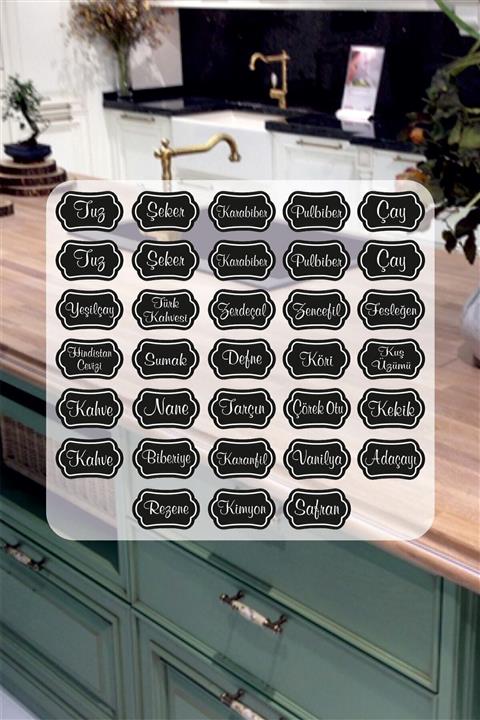 Zan reklam Mutfak Kavanoz Baharat Baharatlık Sticker