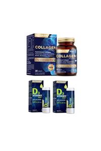 Nutraxin Hidrolize Kolajen Takviyesi 1050 Mg 30 Tablet +d3 Vitamini Drops Damla 1000 Iu 10 Ml