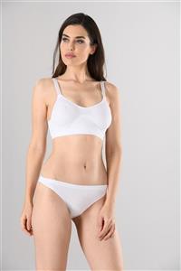 Miss Fit Kadın Beyaz Ayarlı Ince Askılı Minimizer Toparlayıcı Balensiz Sütyen Büyük Beden Aralığı
