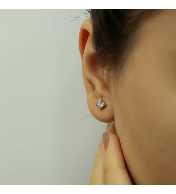 Lova 0,40 Karat Pırlanta Tektaş Küpe - 3030004