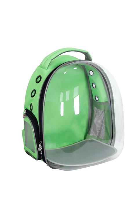 eBavul Yeşil Astronot Şeffaf Kedi Taşıma Çantası Kd19008