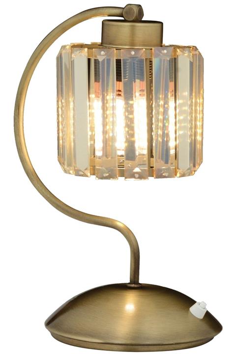 Avonni Avonnı Ml-65244-1e Eskitme Kaplama Masa Lambası, E27, Metal, Kristal, 20x25cm