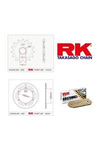 RK Yamaha Yz 125 Rk Off-Road Zincir Dişli Set 520 Mxz 13/48T(2005-2017)