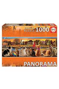 EDUCA Panorama Cats On The Quay 1000 Parça Puzzle No. 18001