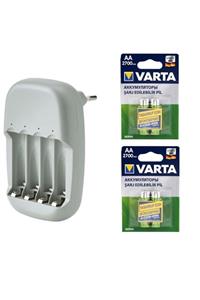 Varta Stenkol Şarj Cihazı+4 Adet 2700mah Aa Şarjlı Kalem Pil