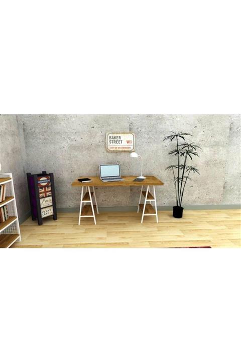 Vivense Montgomery White Çalışma Masası-180 Cm