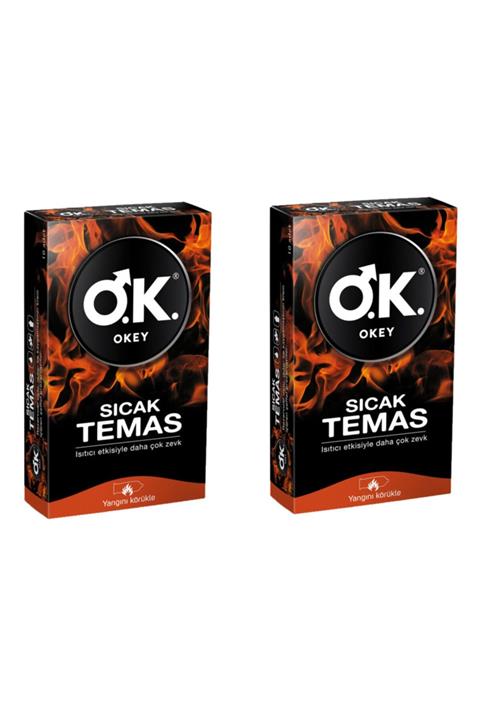 Okey Sıcak Temas 10'lu Prezervatif 2 Paket 20 Tane