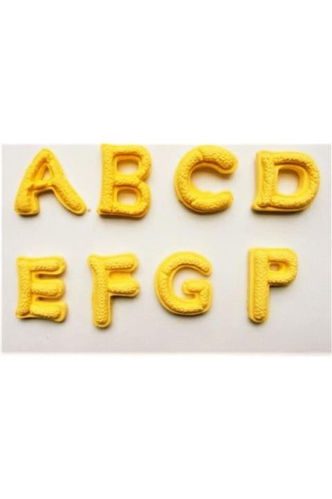 morlalem Kek Şekilli Alfabe Harf Silikon Kalıp 3cm  K-392