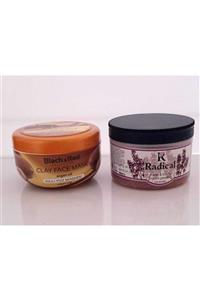 Black Red Argan Yağlı Killi Yüz Maskesi 400 G+radical Lavanta Özlü Krem El Ve Vücut Peelingi 300ml