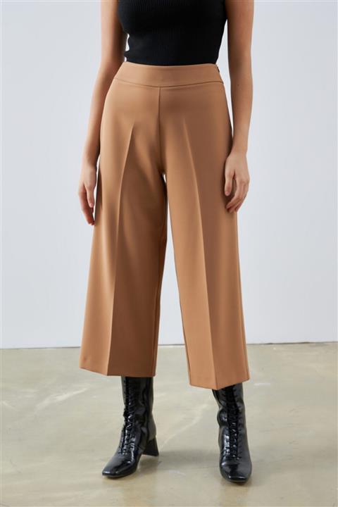 Gusto Bol Paça Pantolon - Camel