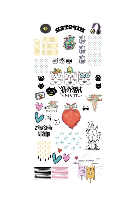 Flash Tattoos® Canavar Tırnak Dövmesi - Tırnak Tattoo - Nail Art - Tırnak Sticker