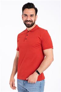 GİYSA Pamuk Regular Polo Yaka Kiremit T-shirt 60003