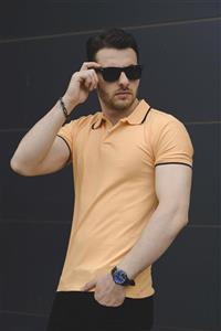 Oksit Colton Yakası Biyeli Likralı Slim Fit Erkek Polo Yaka Tshirt