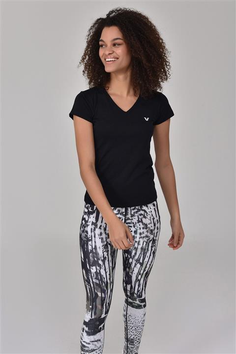 bilcee Siyah Kadın T-Shirt GS-8087