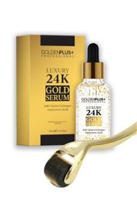 GoldenPlus Golden Plus 24k Yaşlanma Karşıtı Luxury Gold Serum 30 ml & 0.50mm Gold Dermaroller