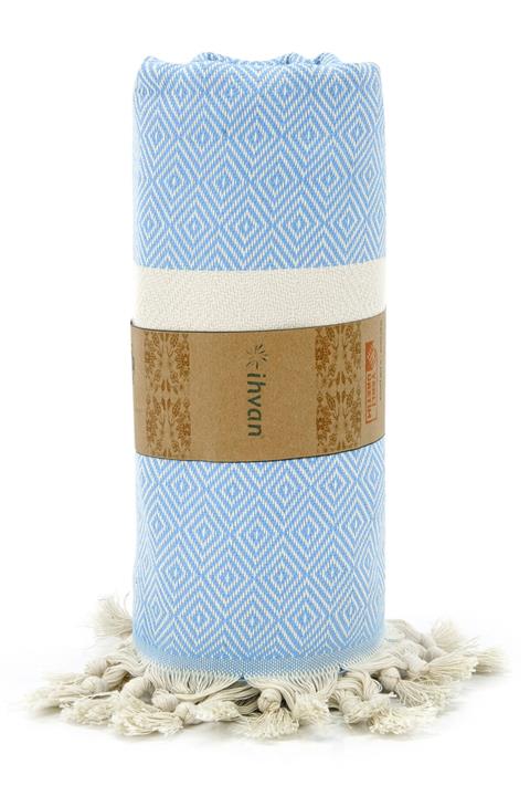 ihvanonline Mavi Pamuk Bambu Peştemal