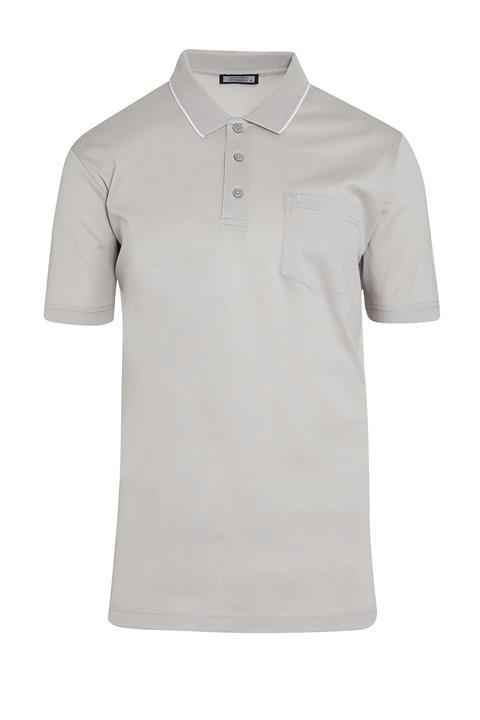 Hatemoğlu Gri Polo Yaka Cepli Klasik Tişört