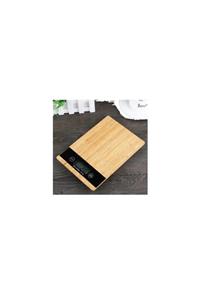 evimdeyokyok Crown Bambu Desenli Dijital Hassas Mutfak Terazisi 1 Gr Hassasiyetli