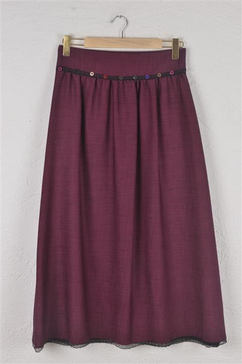 TRENDPARK Kadın Güpür Şerit Model Etek